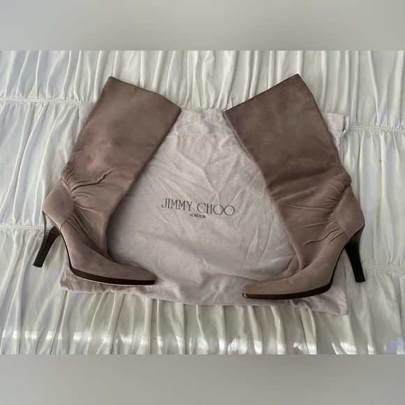 Jimmy Choo lavender suede boots size 37.5 - Picture 2 of 5